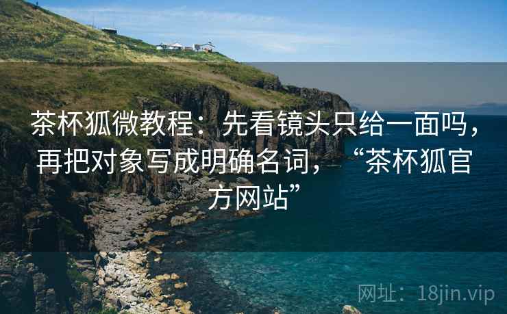 茶杯狐微教程：先看镜头只给一面吗，再把对象写成明确名词，“茶杯狐官方网站”
